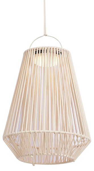 Lampă de masă boemă bej, cu LED, cu 3 trepte de intensitate, IP54, reîncărcabilă solar - Duca