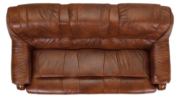 Canapea living piele naturala PARMA, maro, 195x96x95 cm