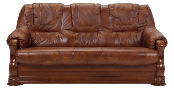 Canapea living piele naturala PARMA, maro, 195x96x95 cm