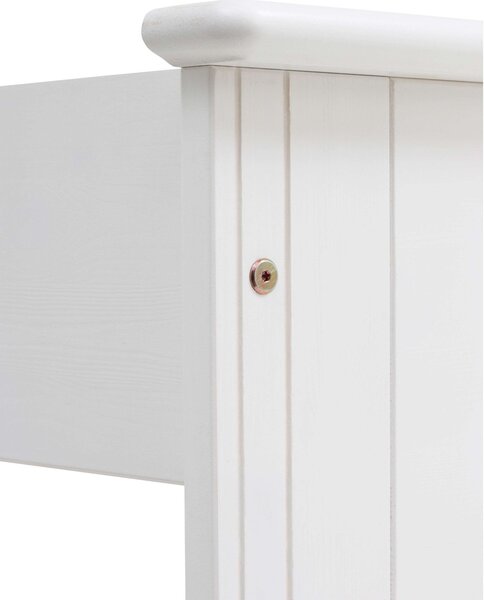 Pat lemn masiv Hugo alb 120/200 cm