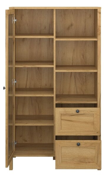 Vitrina KLARK, stejar auriu, PAL laminat, 84x42x150 cm