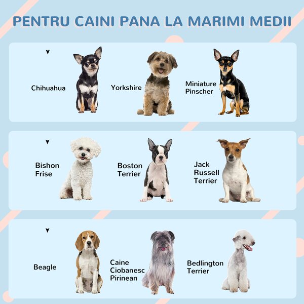 PawHut Cușcă pentru Câini din PP Impermeabil cu Acoperiș Inclinat și Ușă de Intrare, 65x75.7x63 cm, Gri | Aosom Romania