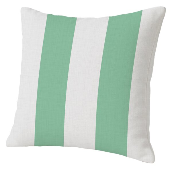 Set 2 fete de perna decorative STRIPES 45x45 cm, alb-verde
