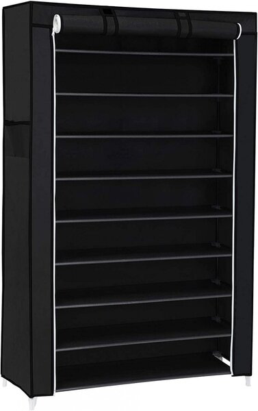 Suport pantofi Model Liv, Negru, 85x28x162 cm