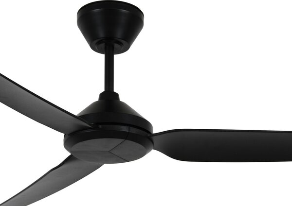 Beacon Lighting Ventilator de tavan Polis negru, cu motor DC silențios, Ø 137 cm, IP55, Negru, Camera de zi / sufragerie, Plastic, Modern