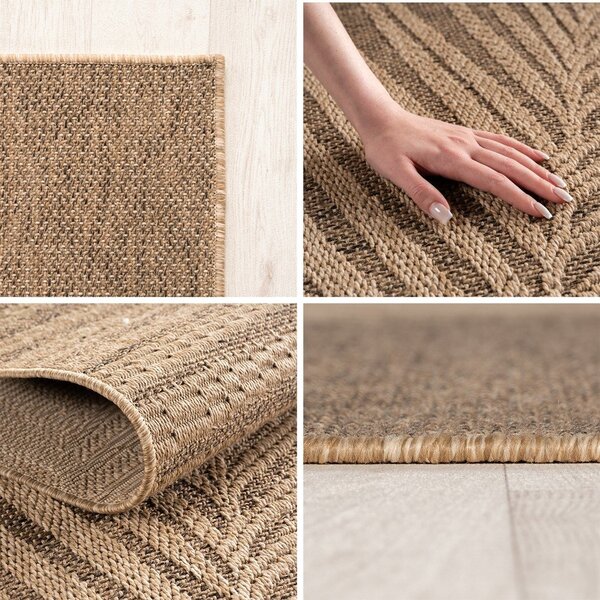 Covor pentru exterior și interior maro rotund ø 160 cm Timber 1403 – Ayyildiz Carpets