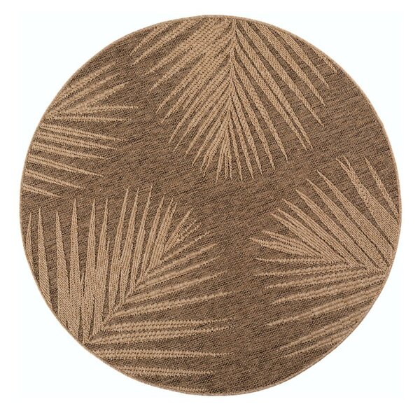 Covor pentru exterior și interior maro rotund ø 160 cm Timber 1403 – Ayyildiz Carpets