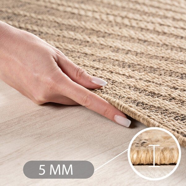 Covor pentru exterior și interior maro rotund ø 160 cm Timber 1403 – Ayyildiz Carpets