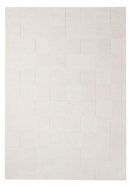 Covor fildeș țesut manual din lână 160x230 cm Checkerboard – Flair Rugs