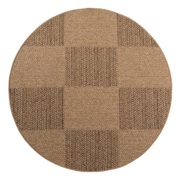 Covor pentru exterior și interior maro rotund ø 80 cm Timber 1405 – Ayyildiz Carpets
