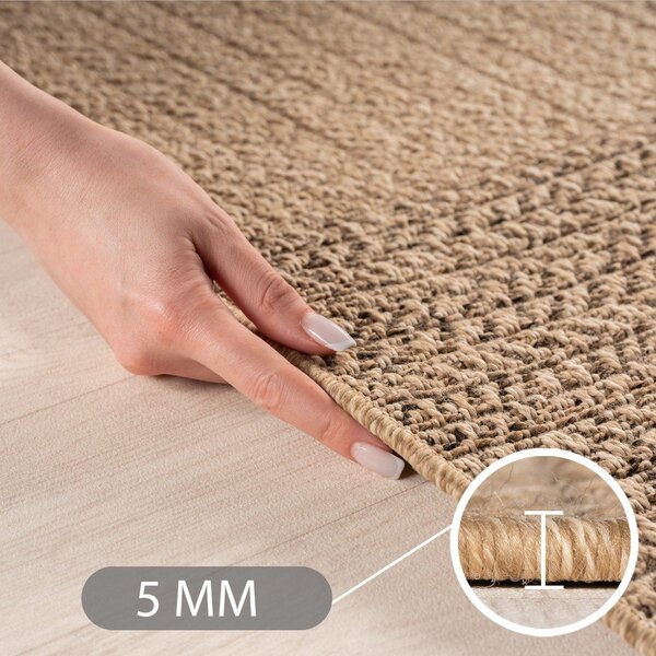 Covor pentru exterior și interior maro rotund ø 80 cm Timber 1405 – Ayyildiz Carpets