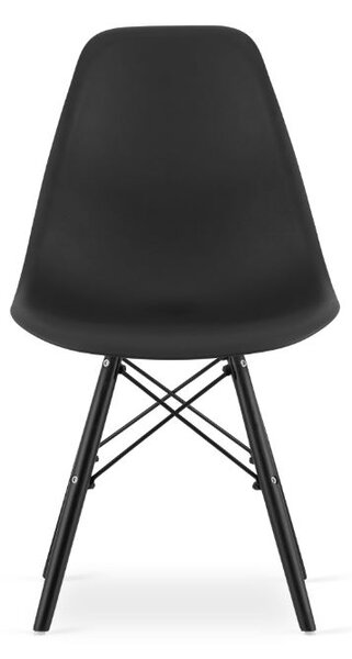 Scaune de sufragerie 4buc negre, stil scandinav Dark Classic