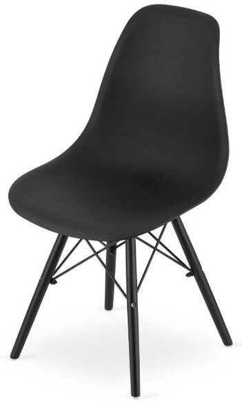 Scaune de sufragerie 4buc negre, stil scandinav Dark Classic