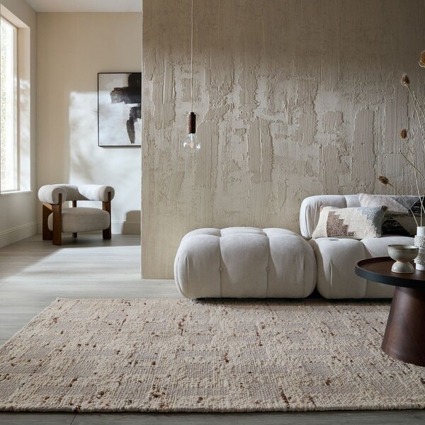 Covor în culoare naturală țesut manual din amestesc de lână 140x200 cm Rova Blend – Flair Rugs