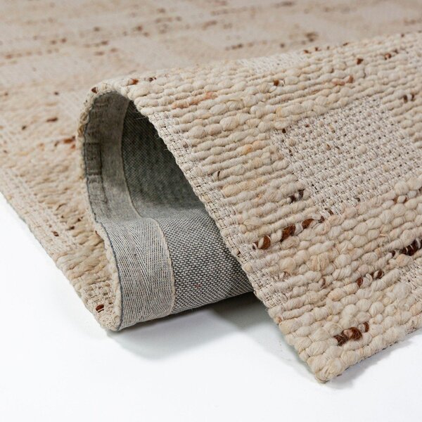 Covor în culoare naturală țesut manual din amestesc de lână 140x200 cm Rova Blend – Flair Rugs