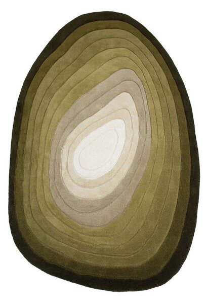 Covor verde țesut manual din lână 160x230 cm Puddle Ombre – Flair Rugs