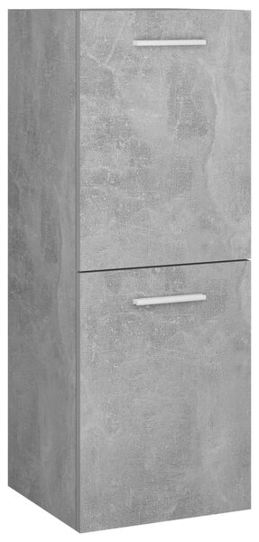 Dulap de baie, gri beton, 30x30x80 cm, PAL