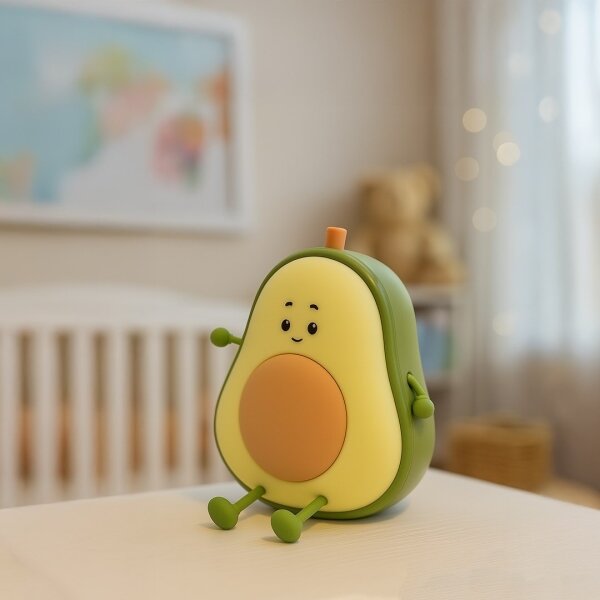 Lampă de veghe pentru copii AVOCADO, LED reîncărcabilă și reglabilă LED/1W/5V 1200 mAh