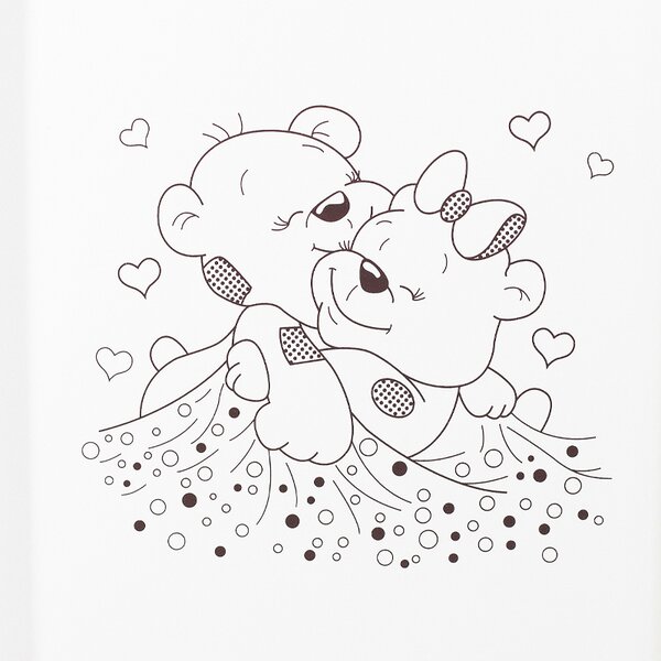 Patut pentru bebelusi, 120×60 cm, Bears + Saltea Cocos