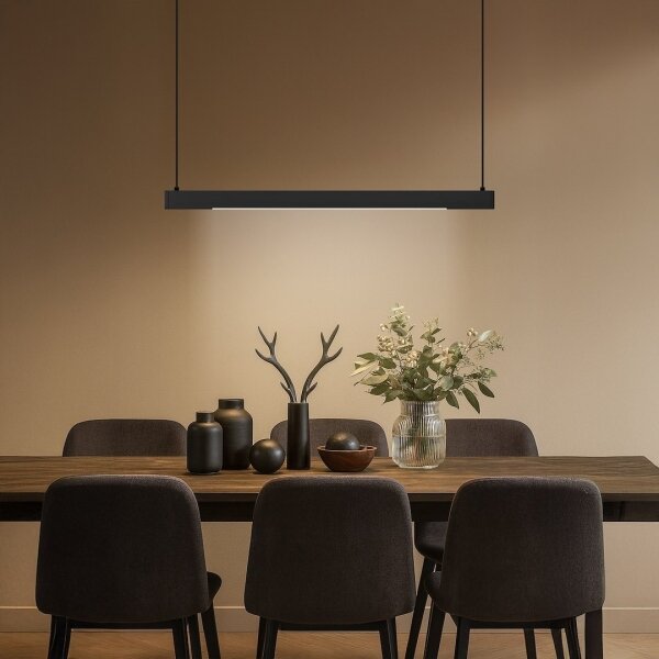 Lustră LED LINEA pe cablu, 36W, 230V, 3000/4000/5700K, CRI 90, negru