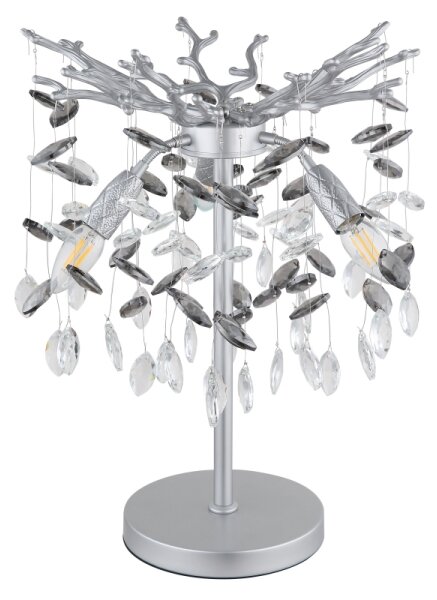 Globo 64138TS - Lampă de masă QUEENA 3xE14/40W/230V argintie