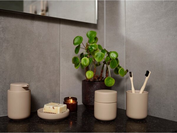 Dozator de săpun lichid bej din gresie ceramică 250 ml Ume – Zone