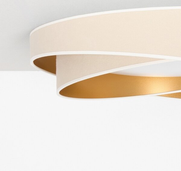 BRILAGI - Corp de iluminat LED dimabil VELVET TWIST LED/36W/230V CCT pr. 65 cm WT alb/auriu + telecomandă