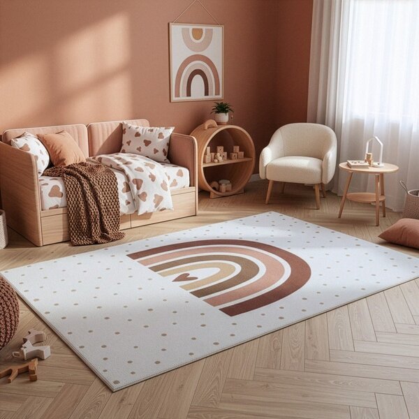 Covor pentru copii crem lavabil 140x200 cm Coco 1132 – Ayyildiz Carpets