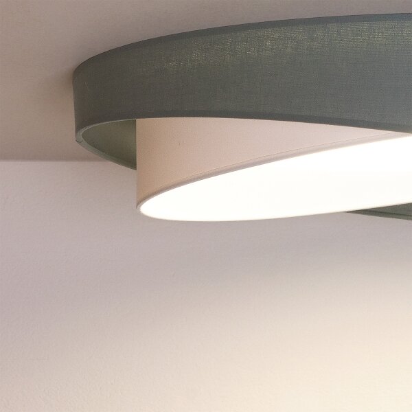BRILAGI - Corp de iluminat LED dimabil VELVET TWIST LED/36W/230V CCT diam. 65 cm WT verde/alb + telecomandă