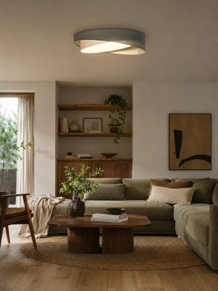 BRILAGI - Corp de iluminat LED dimabil VELVET TWIST LED/36W/230V CCT diam. 65 cm WT verde/alb + telecomandă