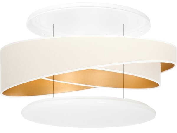BRILAGI - Corp de iluminat LED dimabil VELVET TWIST LED/36W/230V CCT pr. 65 cm WT alb/auriu + telecomandă