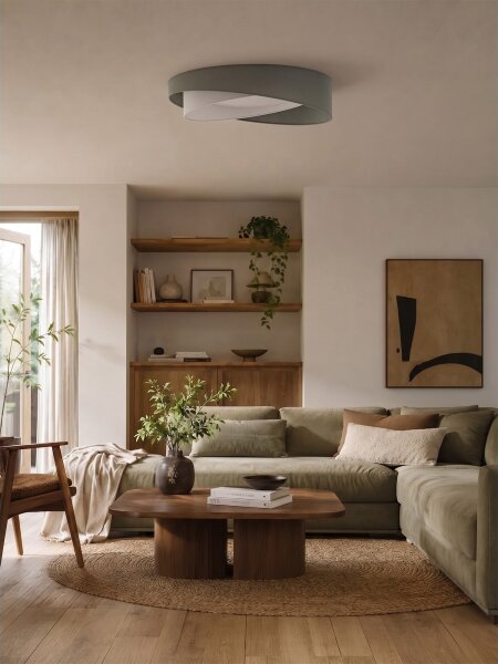 BRILAGI - Corp de iluminat LED dimabil VELVET TWIST LED/36W/230V CCT diam. 65 cm WT verde/alb + telecomandă