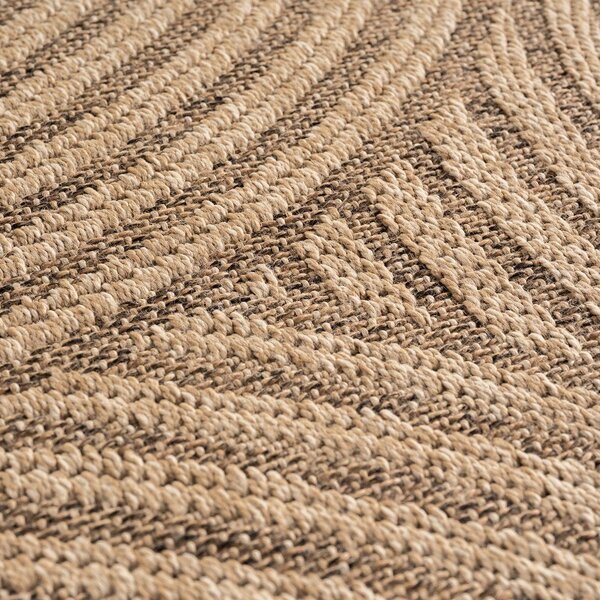 Covor pentru exterior și interior maro rotund ø 120 cm Timber 1401 – Ayyildiz Carpets