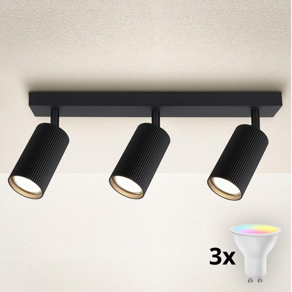 Brilagi - Spot LED RGBW dimabil SELE MODERN 3xGU10/4,8W/230V, negru