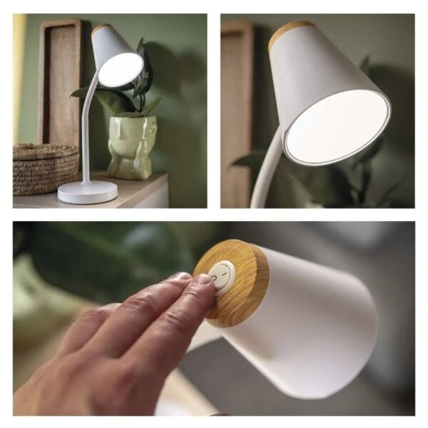 Lampă de birou LED TARA, 4,5 W, 230 V, 4000 K, albă