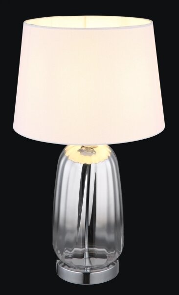 Globo 24142W - Lampă de masă CLASSY 1xE27/40W/230V alb/argintiu