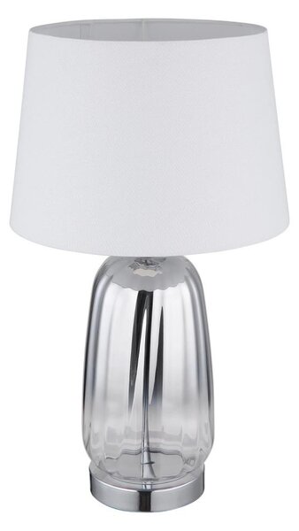 Globo 24142W - Lampă de masă CLASSY 1xE27/40W/230V alb/argintiu