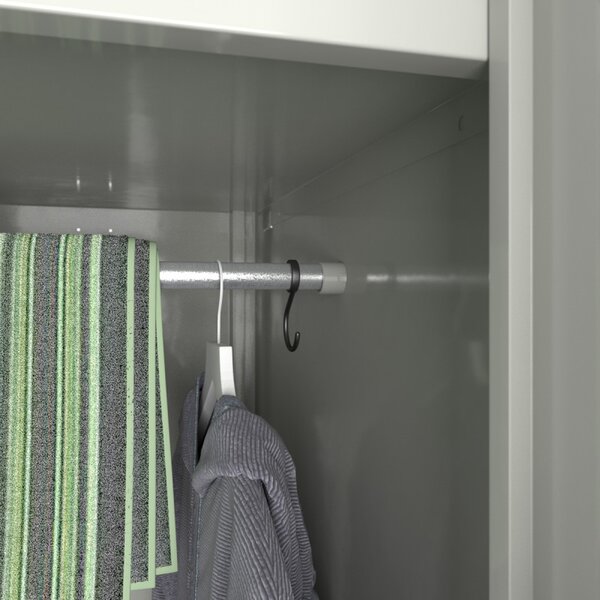 Dulap metalic tip vestiar cu 2 sectiuni 1800x600x500 mm gri