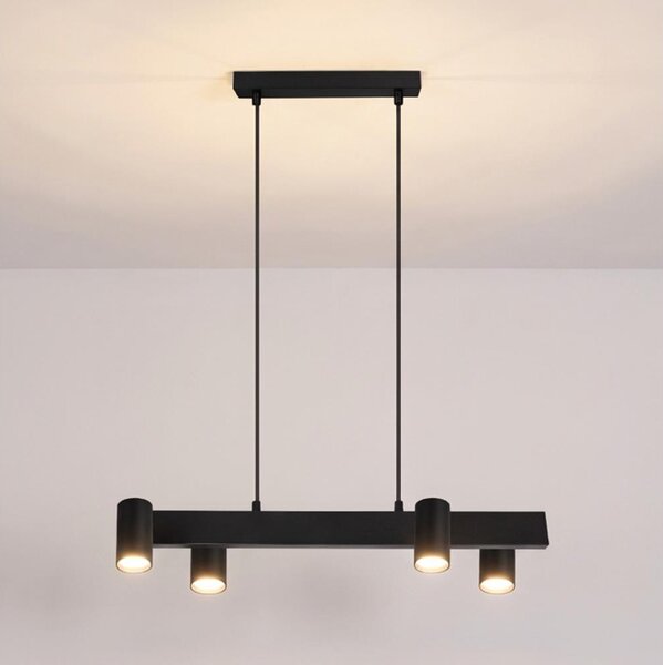 Brilagi - Lustră suspendată pe cablu SELE 4xGU10/30W/230V, neagră