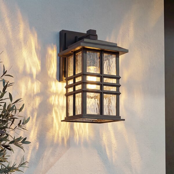 Lindby Lampa de exterior Eliosa, negru, 30 cm, E27, felinar, reglabil, Negru, Plastic, Casă de țară / Rustic