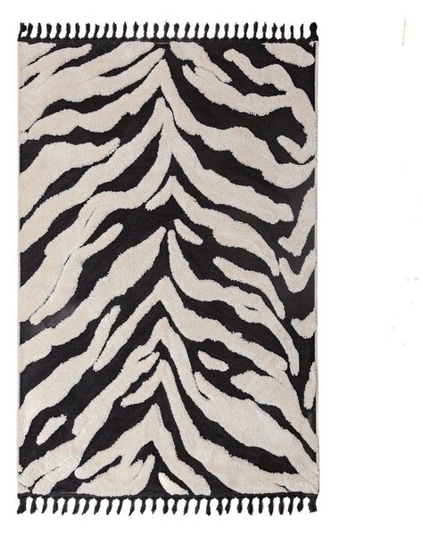 Covor alb-negru 133x190 cm Esra Zebra – Flair Rugs