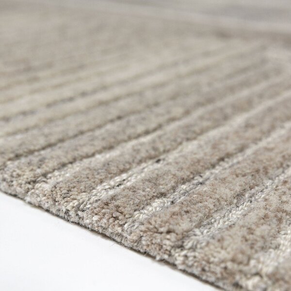 Covor grej țesut manual din lână 140x200 cm Lira – Flair Rugs
