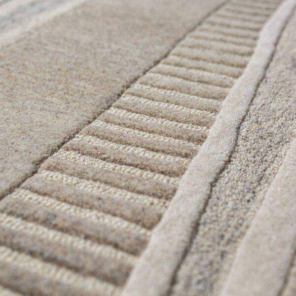 Covor grej țesut manual din lână 140x200 cm Lira – Flair Rugs