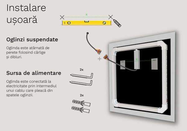 Oglindă LED cu iluminare M17