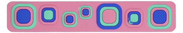 Maner mobilier copii model TR Kare roz, 96 mm, finisaj multicolor