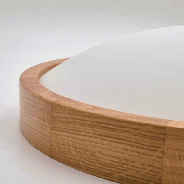 Brilagi-LED RGBW Plafonieră reglabilă CARVALHO SLIM, 1xE27/9W/230V, Wi-Fi, stejar natural, diametru 27 cm