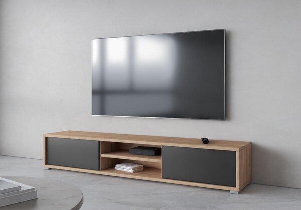Masă TV Fiora 40 (stejar uleios + antracit). Promo -13%. 1066467