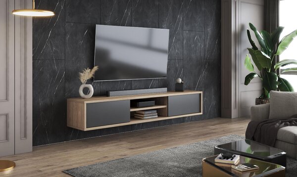 Masă TV Fiora 40 (stejar uleios + antracit). Promo -13%. 1066467