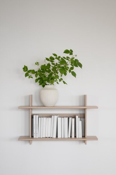 Raft în culoare naturală deschisă etajat cu aspect de lemn de stejar 75 cm Westlock – Rowico