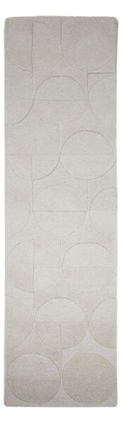 Covor tip traversă fildeș țesut manual din lână 60x230 cm Gigi – Flair Rugs